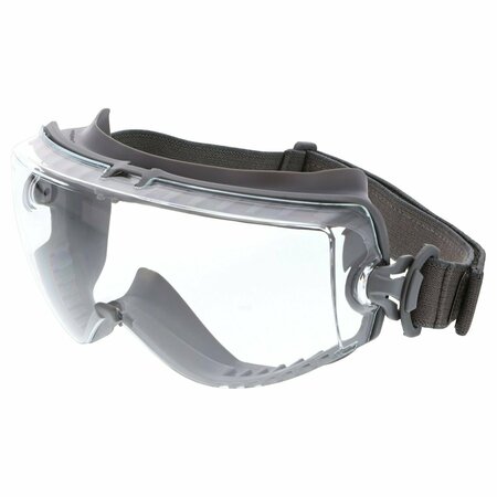 MCR SAFETY Glasses, Hydroblast HB3 Gray, Clear MAX6 Elastic, 12PK HB3110PF